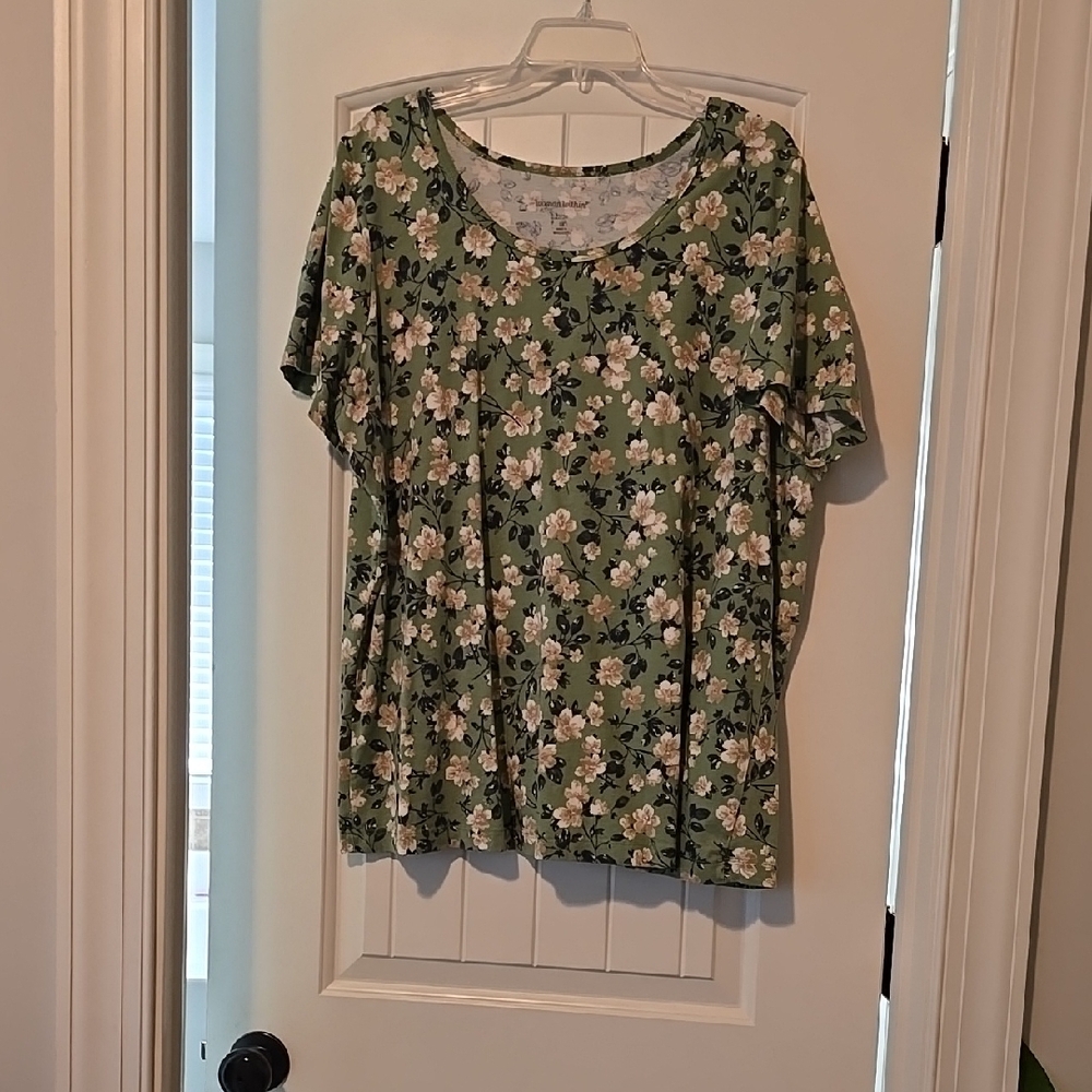 Floral Green Women's Top